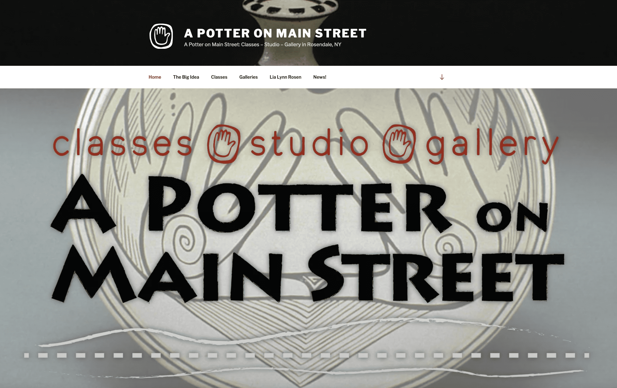 A Potter on Main Street website screenshot