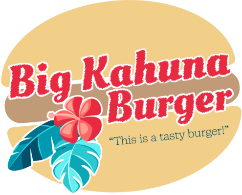 New logo for big Kauna Burger with tagline "This is a tasty burger"