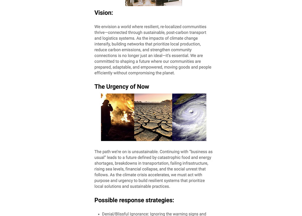 Before: Home Page (This is the most imagery you coudl generally find on the page) screenshot from old site